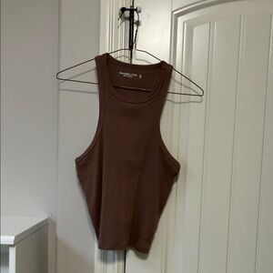 Abercrombie & Fitch Chocolate Brown Ribbed Tank